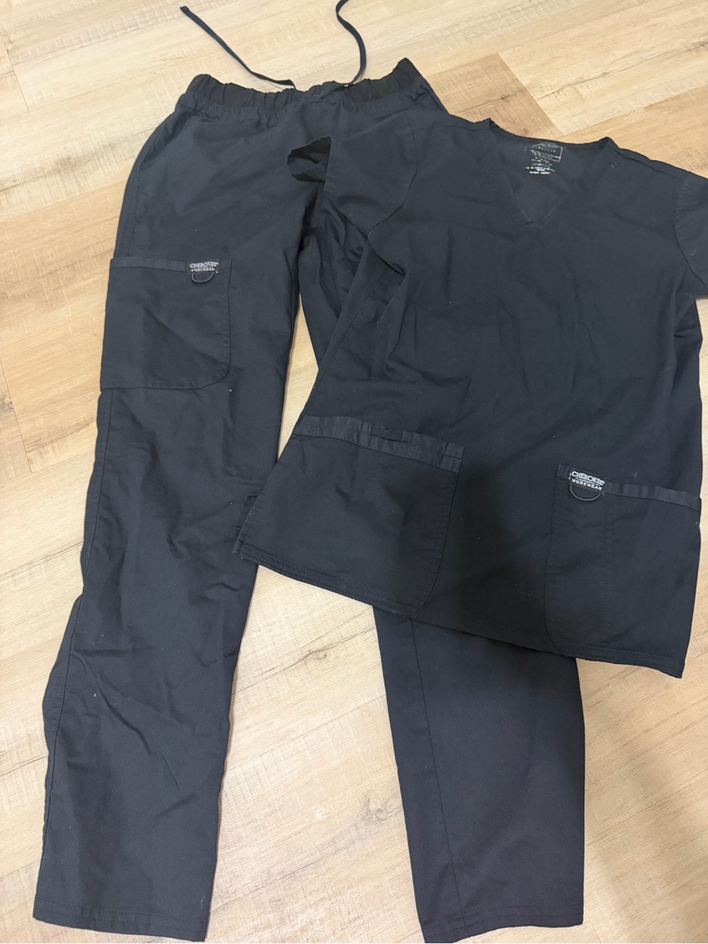 Cherokee Workwear Women’s Black Drawstring Scrub Joggers